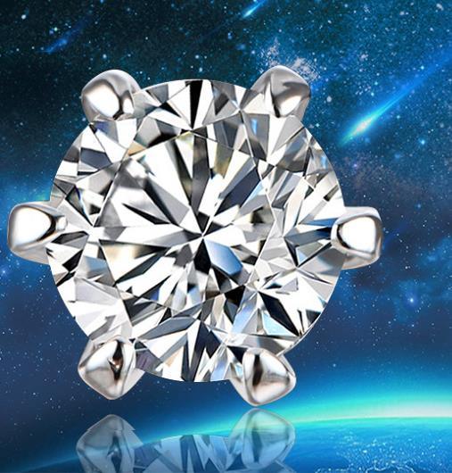 הגעה חדשה Moissanite אבן חן עגילים לנשים מוצק כסף סטרלינג 925 צבע D