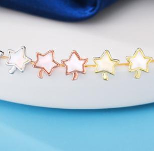 Star Tree 925 כסף סטרלינג עגילים מצופים זהב