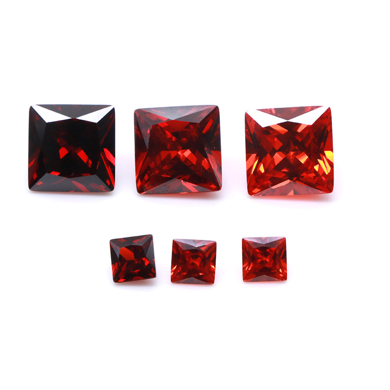 סיטונאי מפעל 3EX אדום VVS Princess Cubik Zirconia