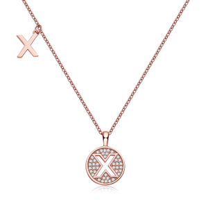 סדרת Alphabetic X Lovely Rose Gold Recklace