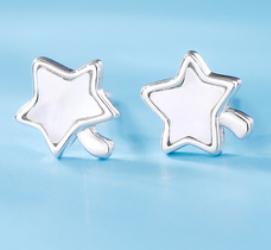 Star Tree 925 כסף סטרלינג עגילים מצופים זהב