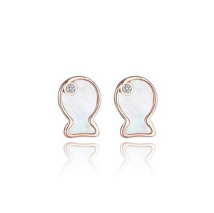 S925 Pure Earrings גרסה קוריאנית פשוטה של ​​The Trend Ins Wind Doll עגילים בצורת בובת