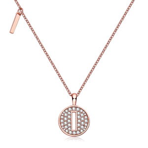 סדרת אלפבית I Lovely Rose Gold Necklace