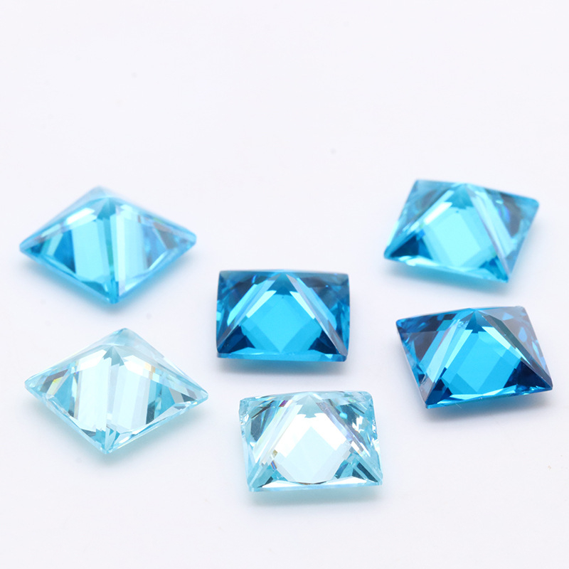 סיטונאי מפעל 3EX כחול VVS Princess Cubik Zirconia