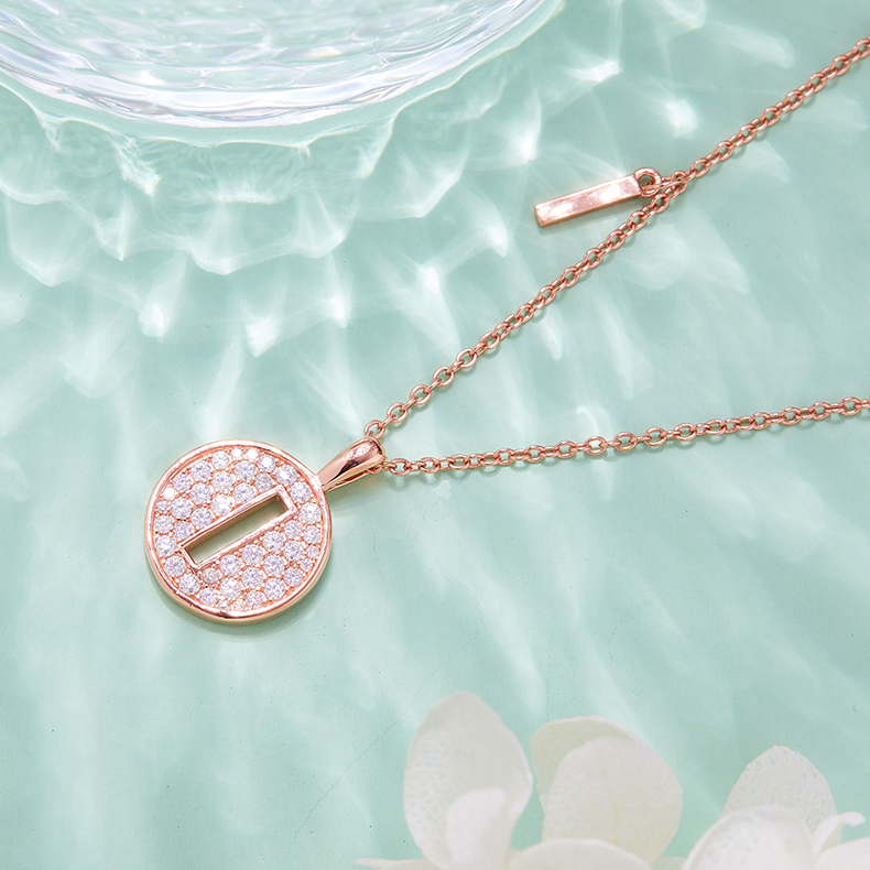 סדרת אלפבית I Lovely Rose Gold Necklace