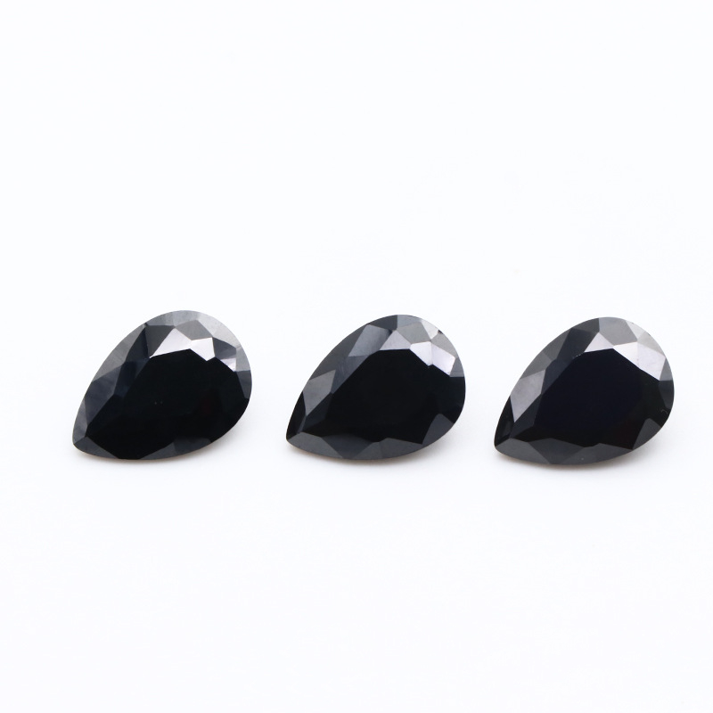 3EX D VVS Black Pear Cut Cubic Zirconia