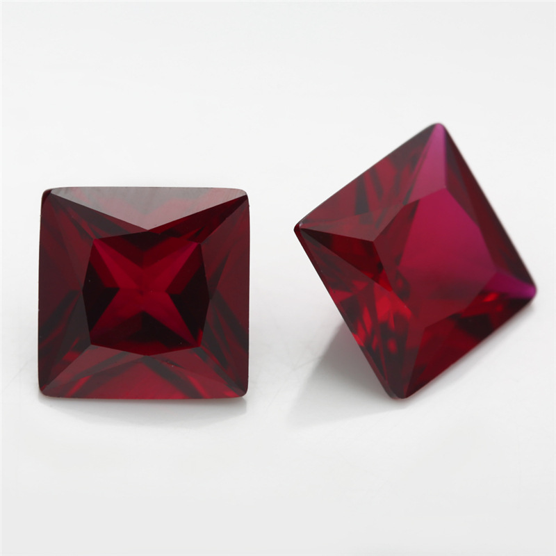 8# Princess Red Corundum סינטטי קורונדום Pigeon Blood Ruby