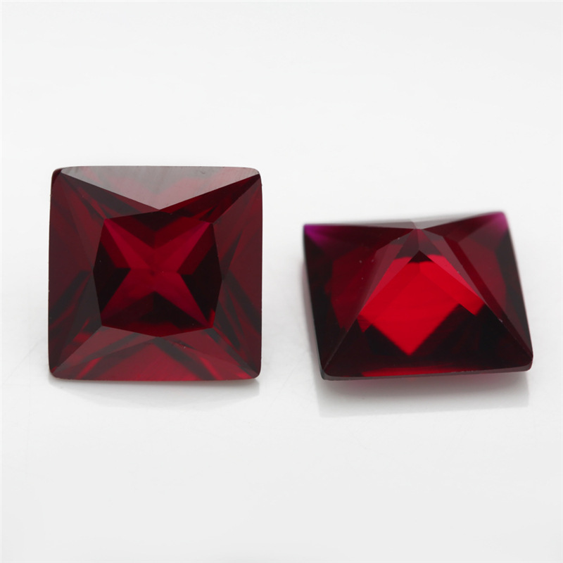 8# Princess Red Corundum סינטטי קורונדום Pigeon Blood Ruby