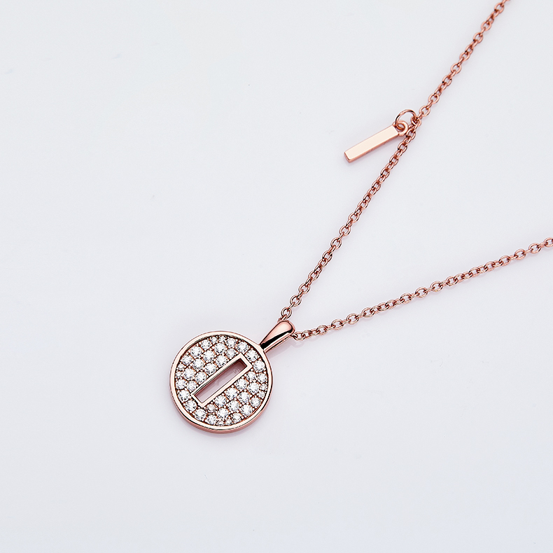 סדרת אלפבית I Lovely Rose Gold Necklace